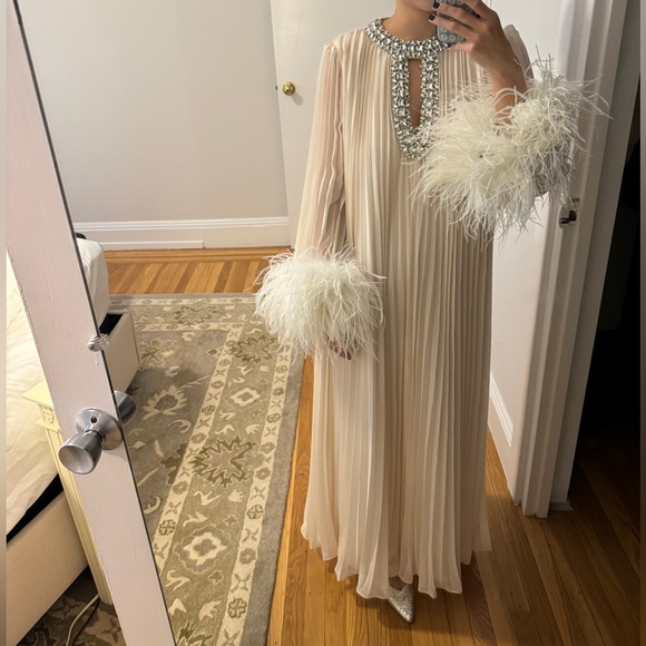 Self Portrait crystal pleated chiffon gown 0 - Picture 6 of 6